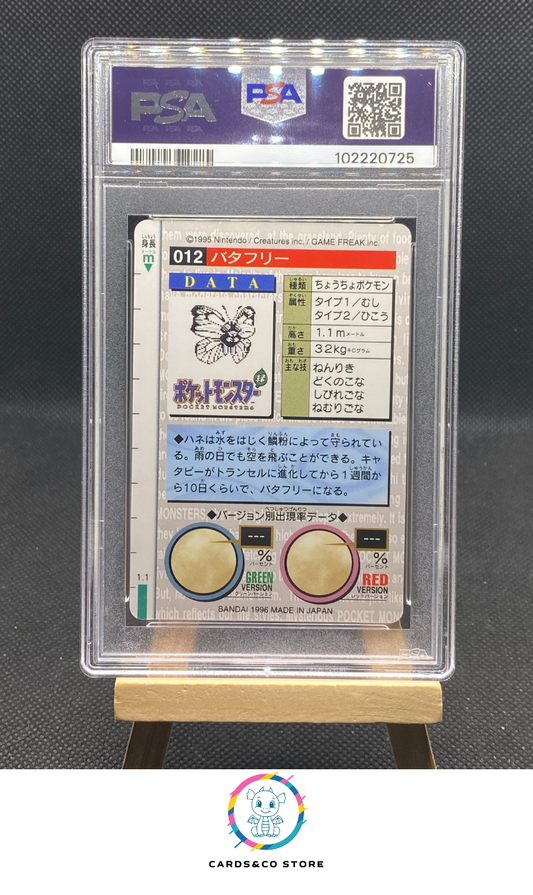 Red Carddass Monsters Collection - No.012 - Butterfree - JPN - PSA 9 - dos