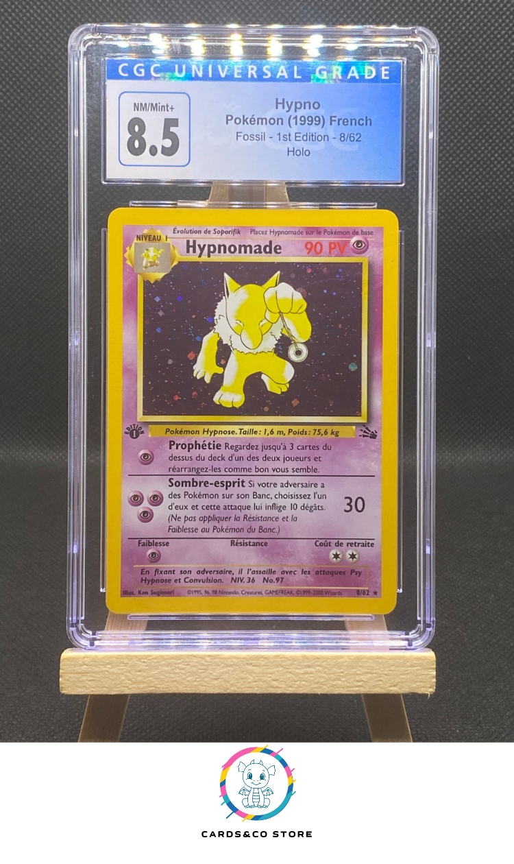 1999 hypno pokemon card 1999 - Fossil Edition 1 - Hypnomade Holo 8/62 - FR