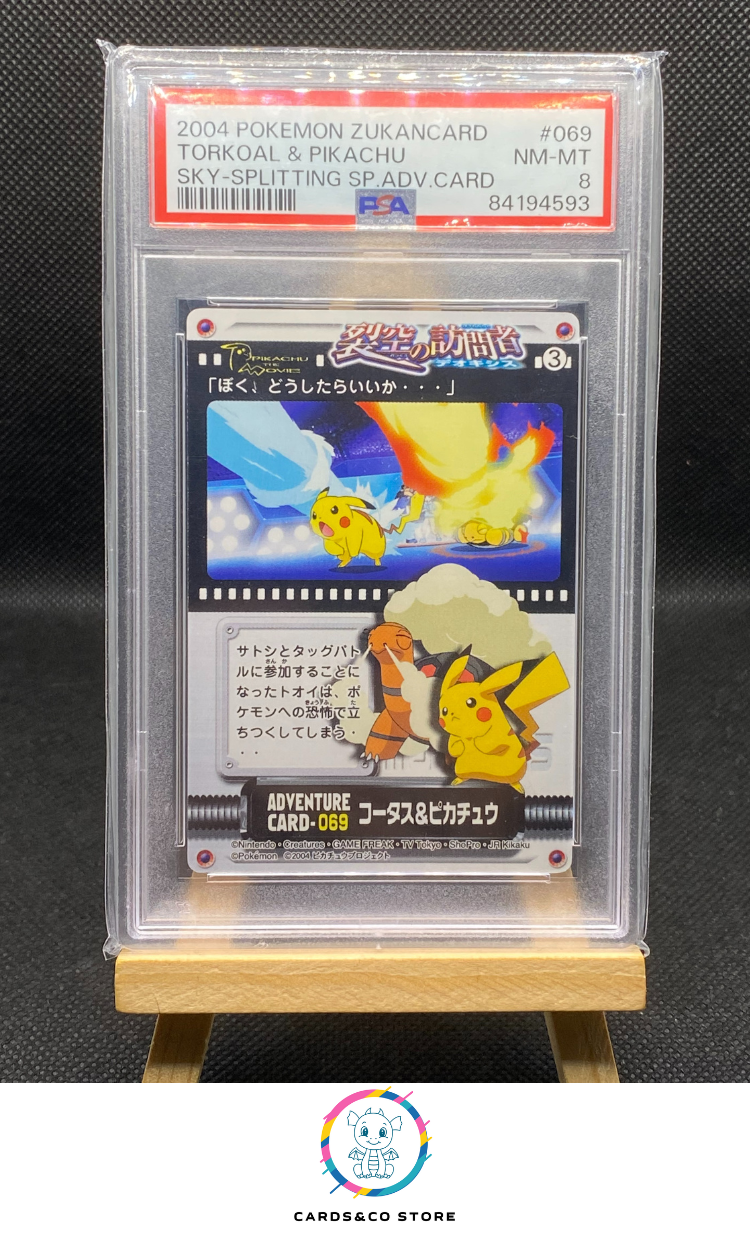 2004 - Zukancard Adventure - Torkoal & Pikachu #069 - JPN - PSA 8