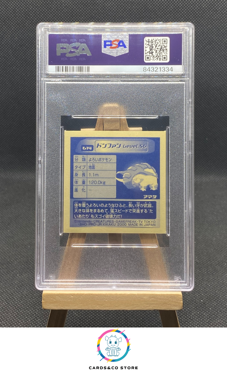 Amada Hyper Sticker Collection 3 - No.614 - Donphan - JPN - PSA 7 - dos