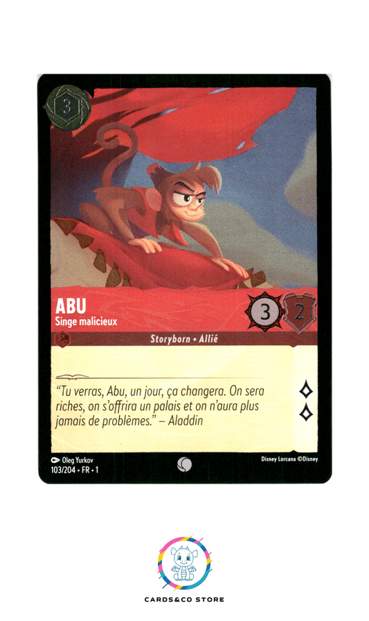 Abu, Singe malicieux - 103/204 - Commune - Brillante