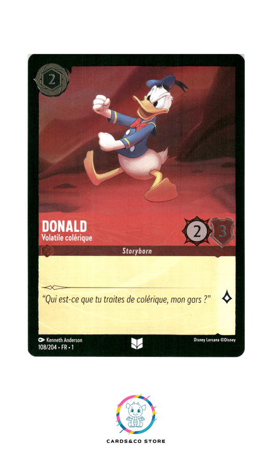 Donald, Volatile colérique - 108/204 - Peu commune - Brillante