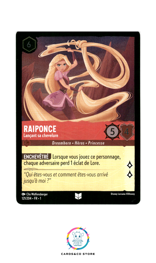Raiponce, Lançant sa chevelure - 121/204 - Peu commune - Brillante