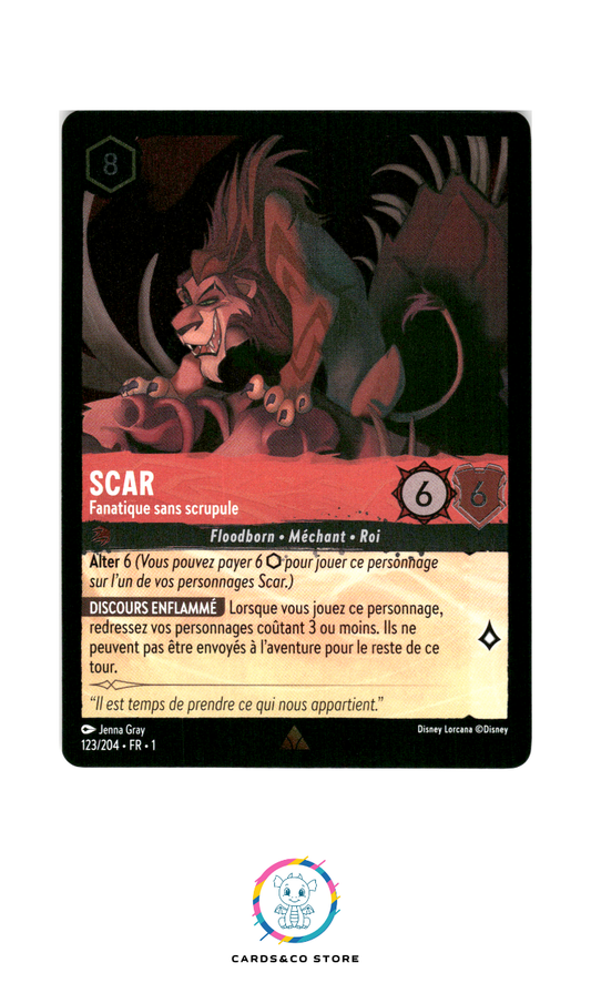 Scar, Fanatique sans scrupule - 123/204 - Rare - Brillante