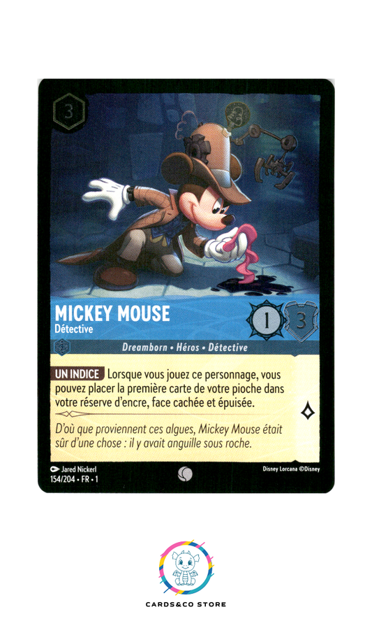 Mickey Mouse, Détective - 154/204 - Commune - Brillante