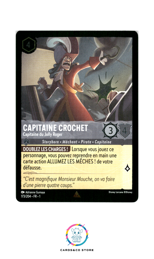 Capitaine Crochet, Capitaine du Jolly Roger - 173/204 - Rare - Brillante