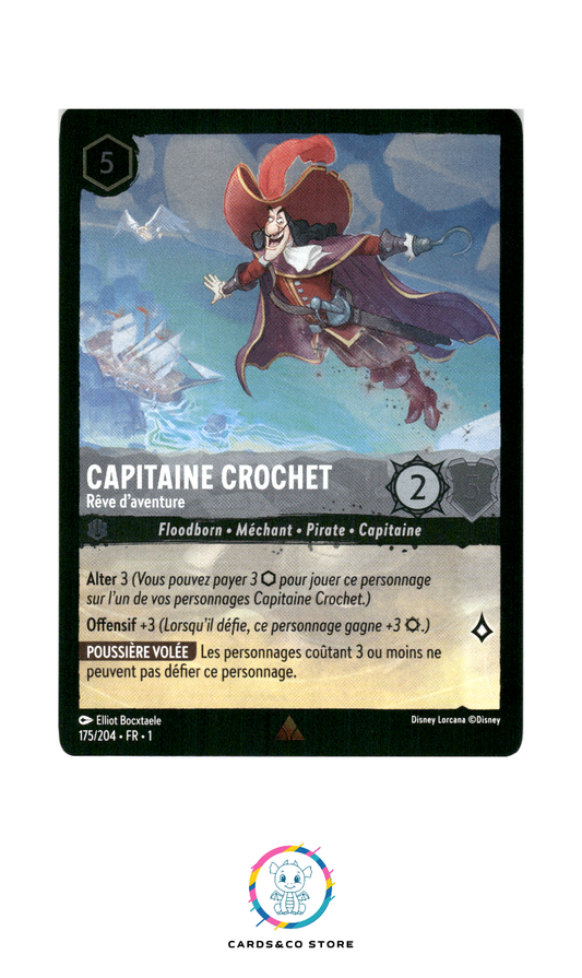 Capitaine Crochet, Rêve d'Aventure - 175/204 - Rare - Brillante