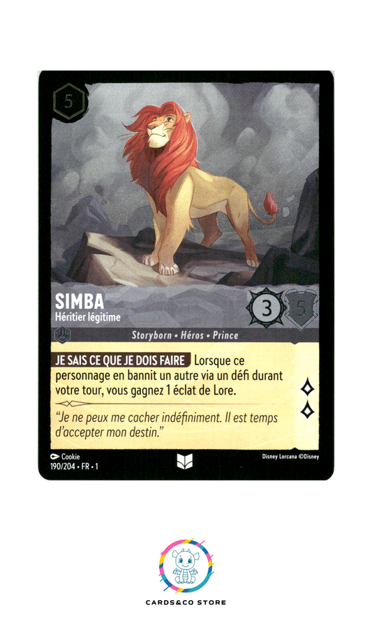 Simba, Héritier légitime - 190/204 - Peu commune - Brillante