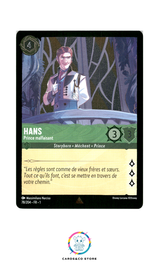 Hans, Prince malfaisant - 78/204 - Rare - Brillante