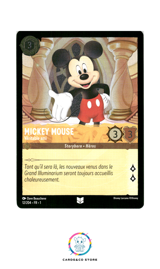 Mickey Mouse, Véritable ami - 12/204 - Peu commune - Brillante