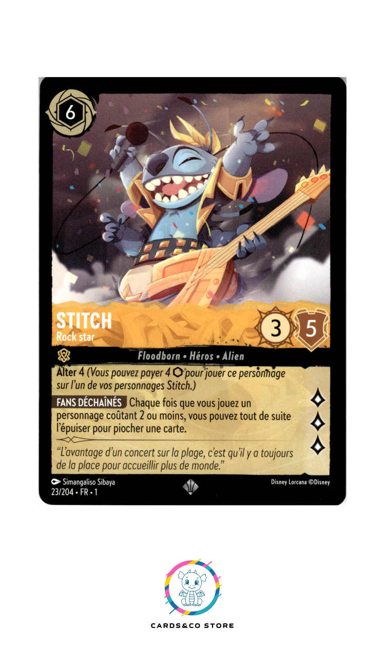 Stitch, Rock Star - 23/204 - Super Rare