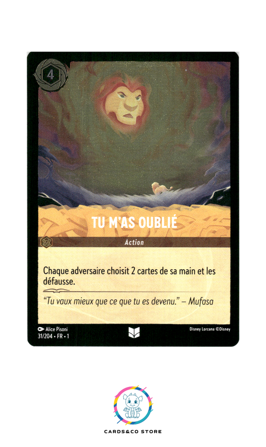 Tu m'as oublié - 31/204 - Peu commune - Brillante