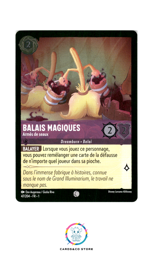 Balais Magique, Armés de seaux - 47/204 - Commune - Brillante