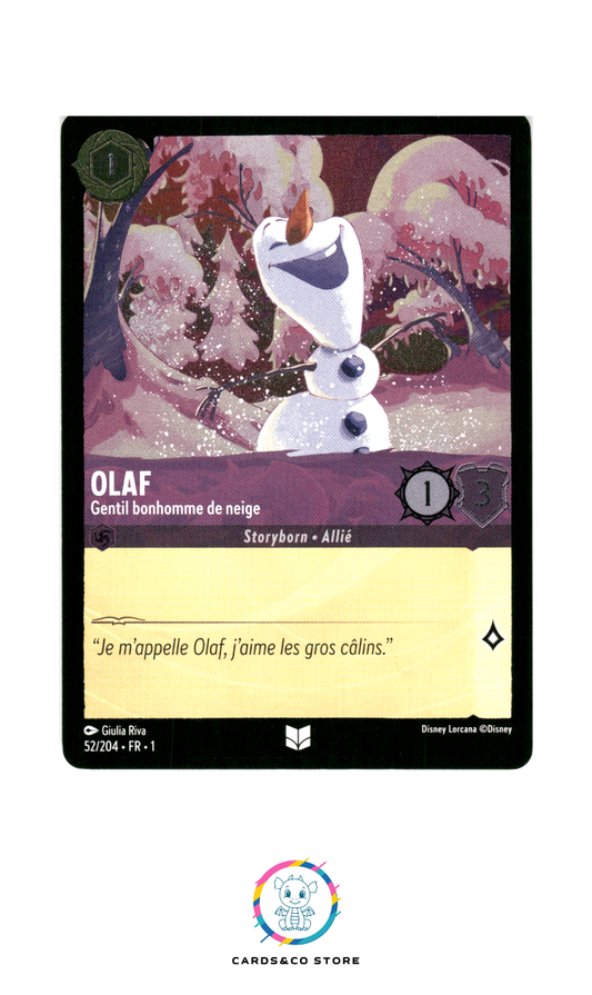 Olaf, Gentil bonhomme de neige - 52/204 - Peu commune - Brillante