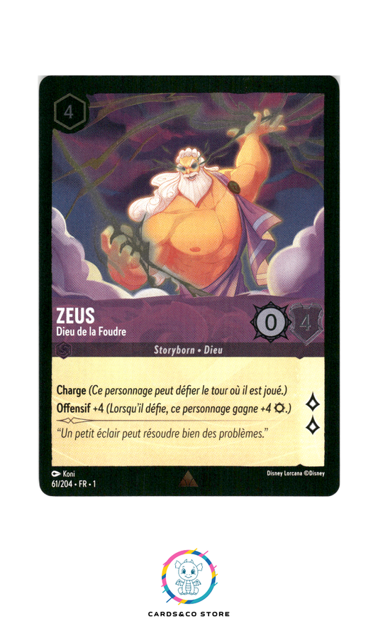Zeus, Dieu de la Foudre - 61/204 - Rare - Brillante