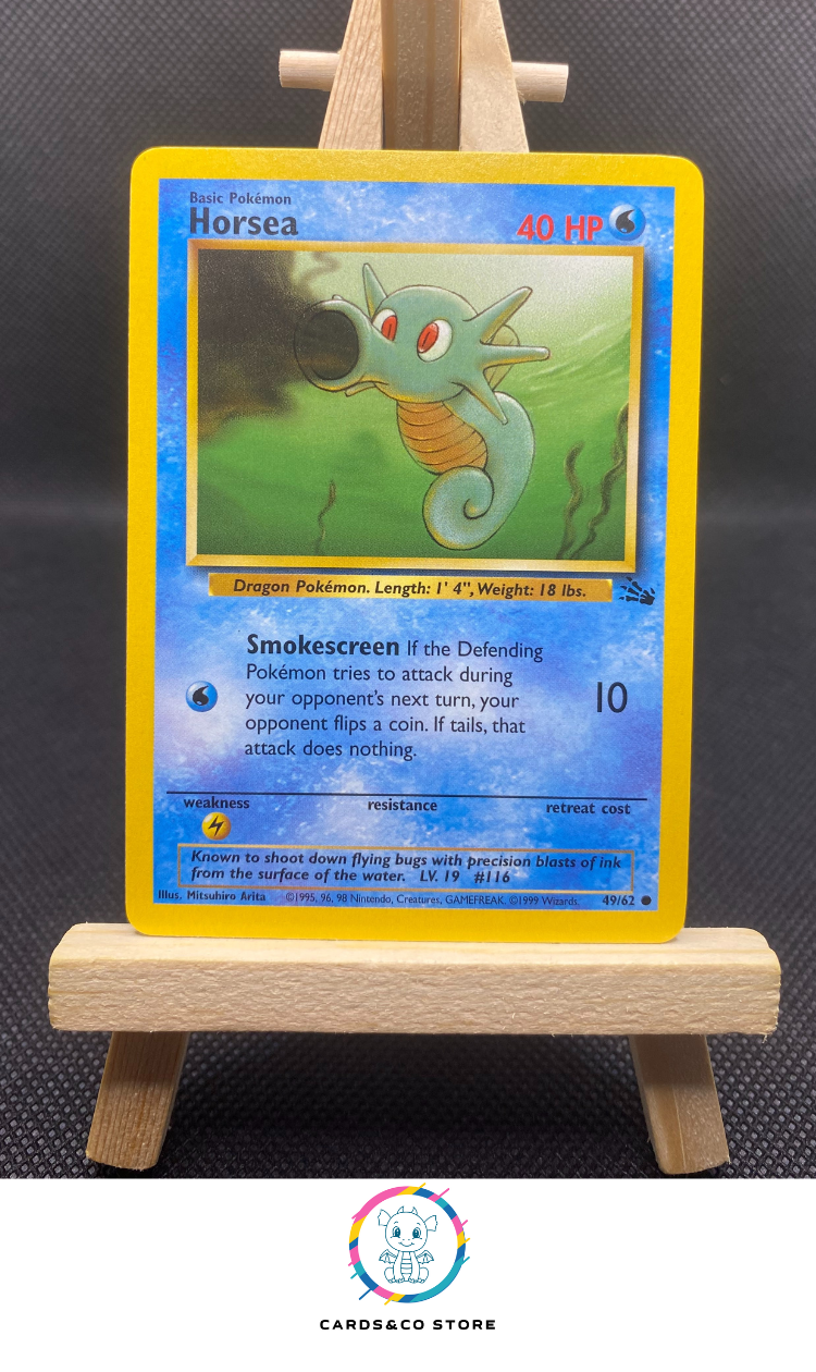 horsea pokemon card 1995 1999 - Fossile (EN) - 49/62 - Horsea - EXC