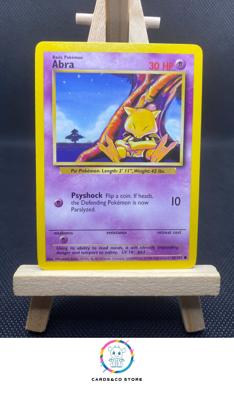 1999 - Base Set Shadowless (EN) - 43/102 - Abra - EXC - US Cards&co Store 1999 - Base Set Shadowless (EN) - 43/102 - Abra - EXC - US Cards&co Store