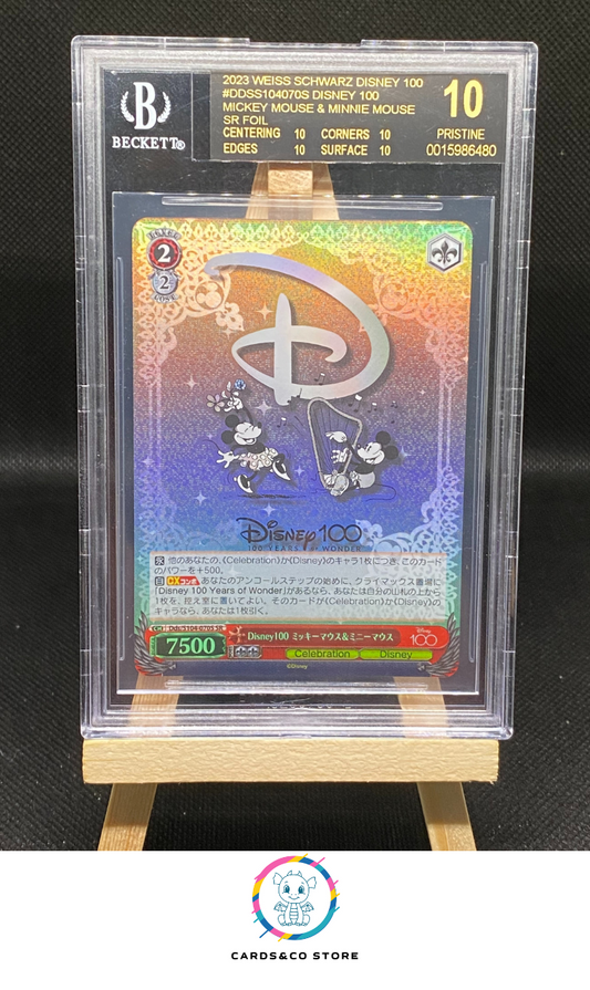 2023 - Disney 100 - Weiss Schwarz - DDS/S104-070S SR - Mickey Mouse & Minnie Mouse - BGS 10 Black Label - JPN