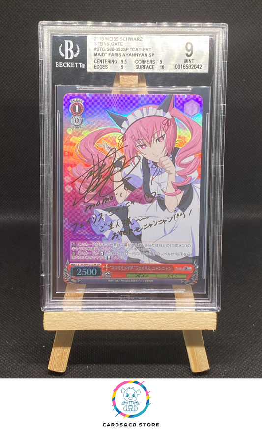 2018 - Steins Gate - Weiss Schwarz - STG/S60-052SP - Signed - Cat-eat Maid Faris Nyannyan - BGS 9 - JPN