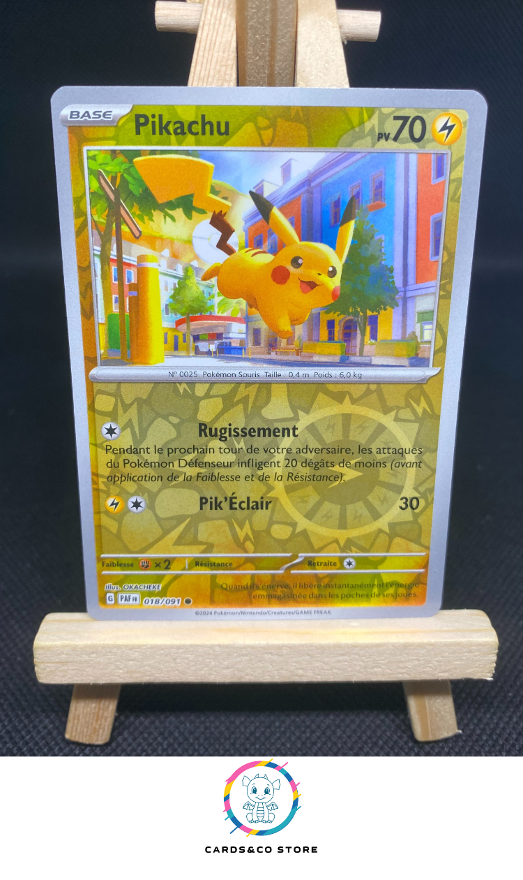 2024 - EV4.5 Destinées de Paldea PAF FR - 018/091 - Pikachu Reverse - FR