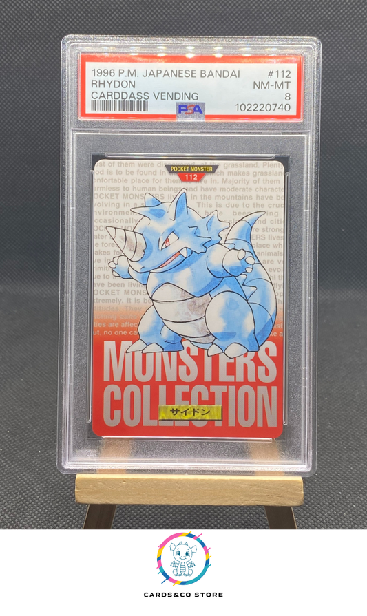 Red Carddass Monsters Collection - No.112 - Rhydon - JPN - PSA 8