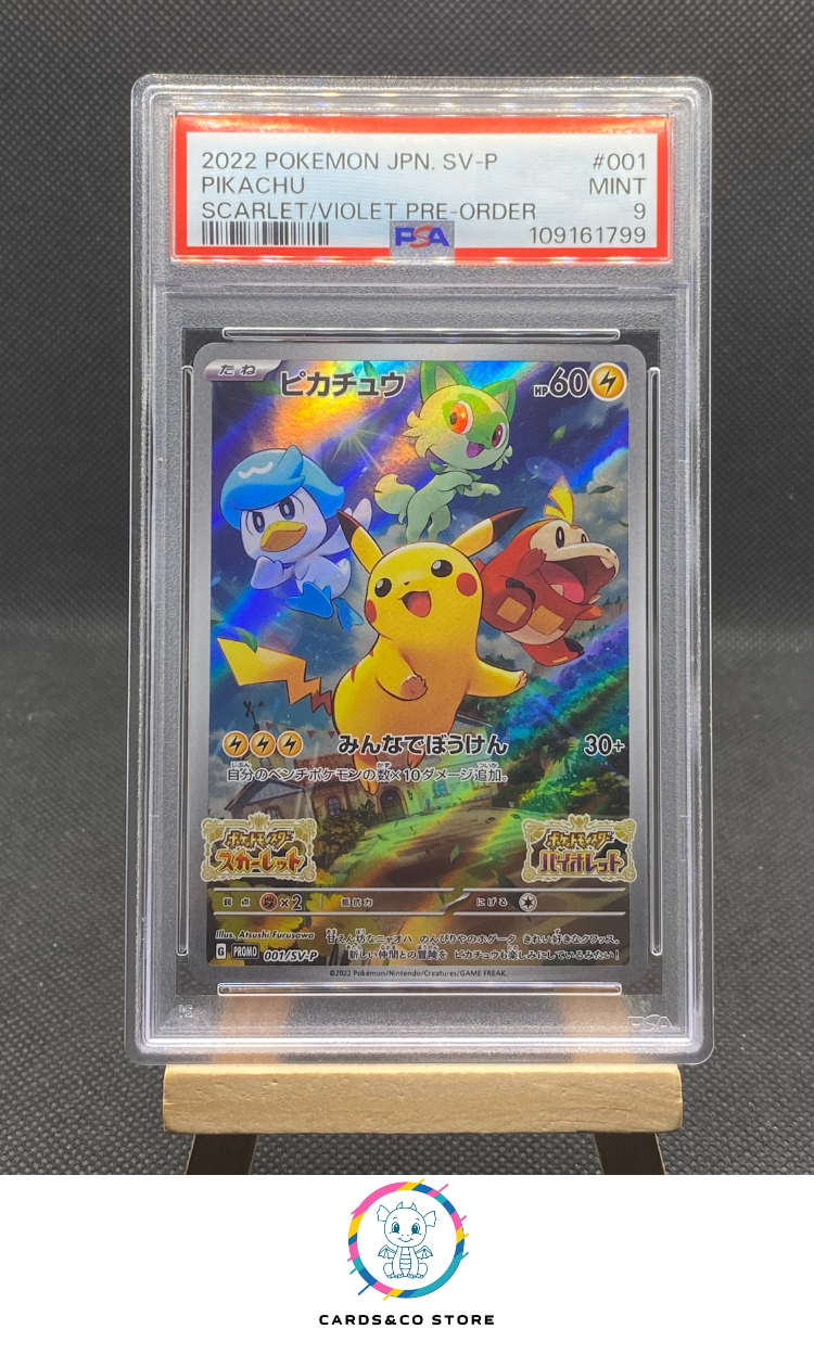 Scarlet/Violet Pre-Order - Pikachu 001/SV-P - JPN - PSA 9
