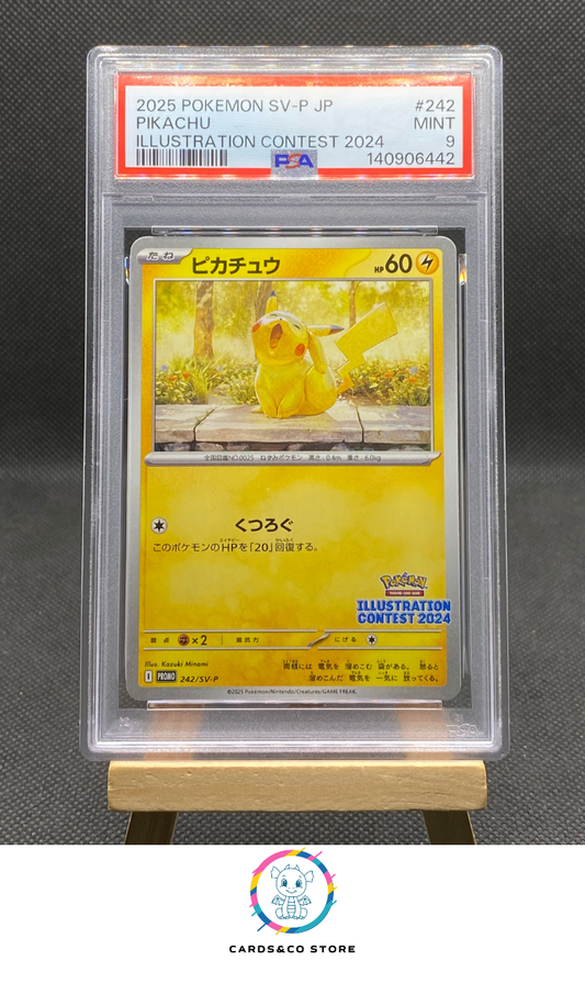 Illustration contest 2024 - Pikachu 242/SV-P - JPN - PSA 9