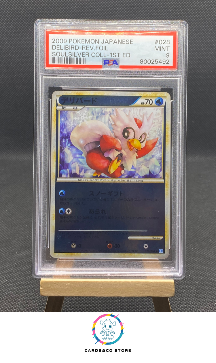 Soulsilver Collection 1st Ed. L1 - Delibird Rev.Foil 028/070 - JPN - PSA 9