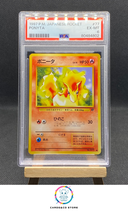 Team Rocket - Ponyta No.077 - JPN - PSA 6