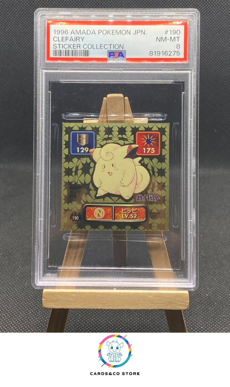 Amada Sticker Collection - No.190 - Clefairy - JPN - PSA 8