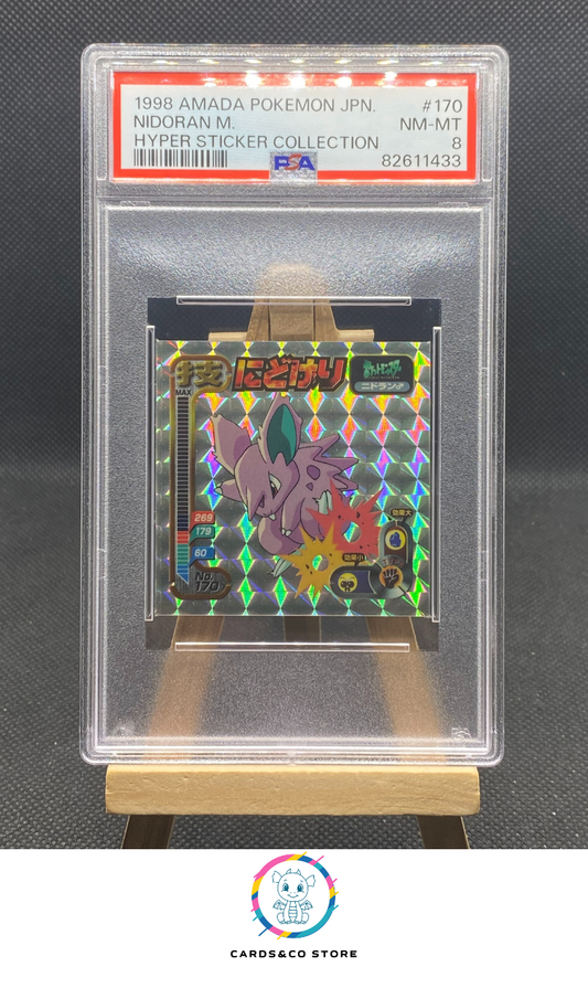 Prizm Hyper Sticker Collection - No.170 - Nidoran - JPN - PSA 8