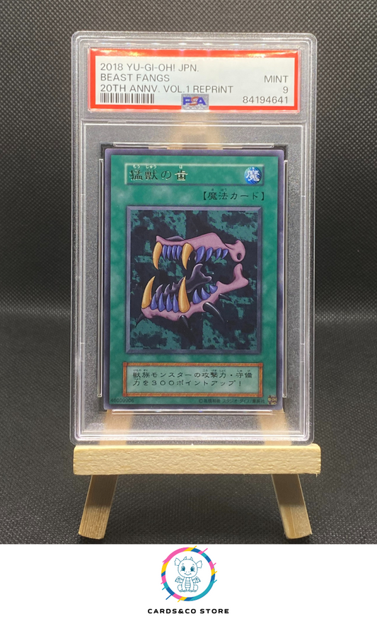 2018 - Yu-Gi-Oh! - 20th Annv. Vol 1 Reprint - Beast Fangs - JPN - PSA 9