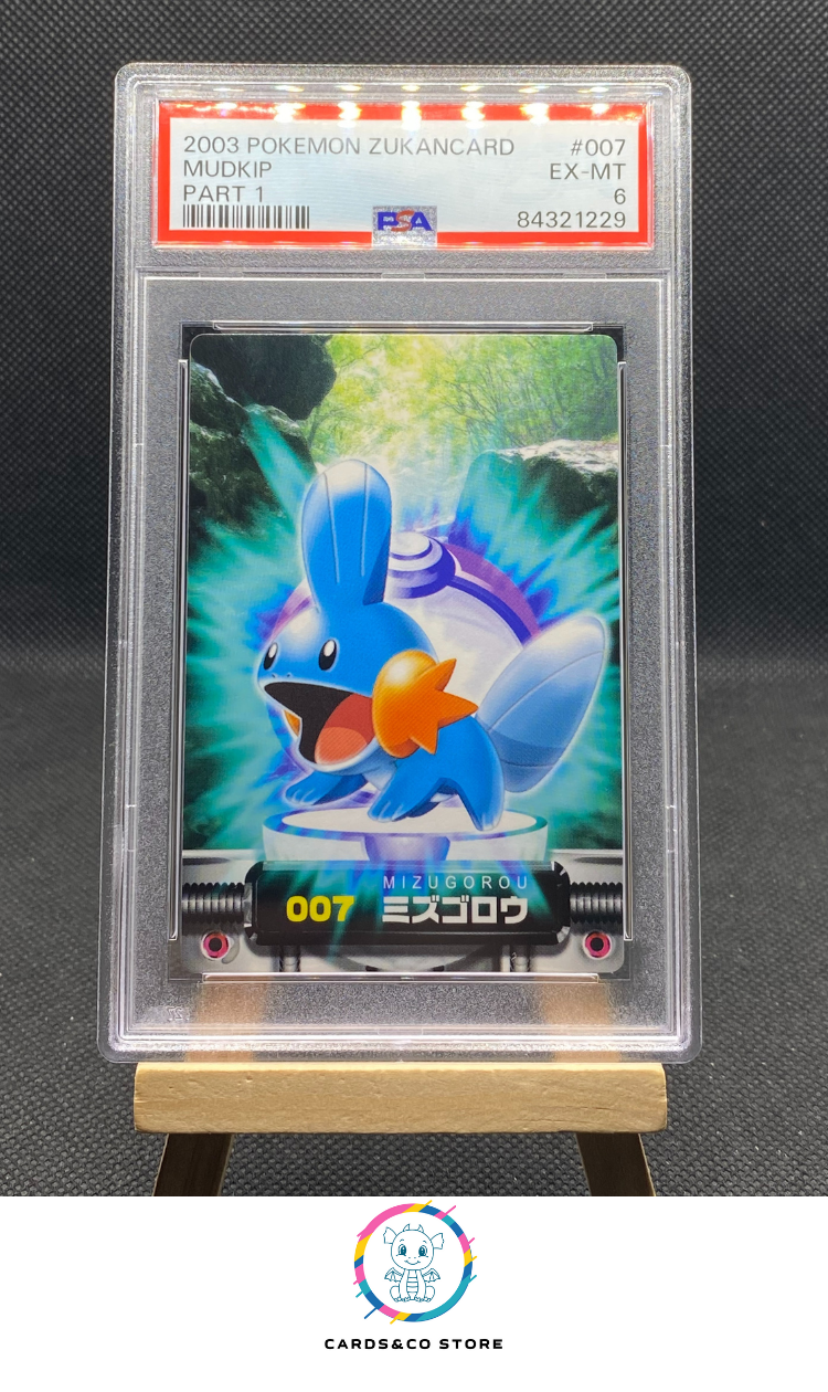 Zukancard Part 1 - Mudkip - No.007 - JPN - PSA 6
