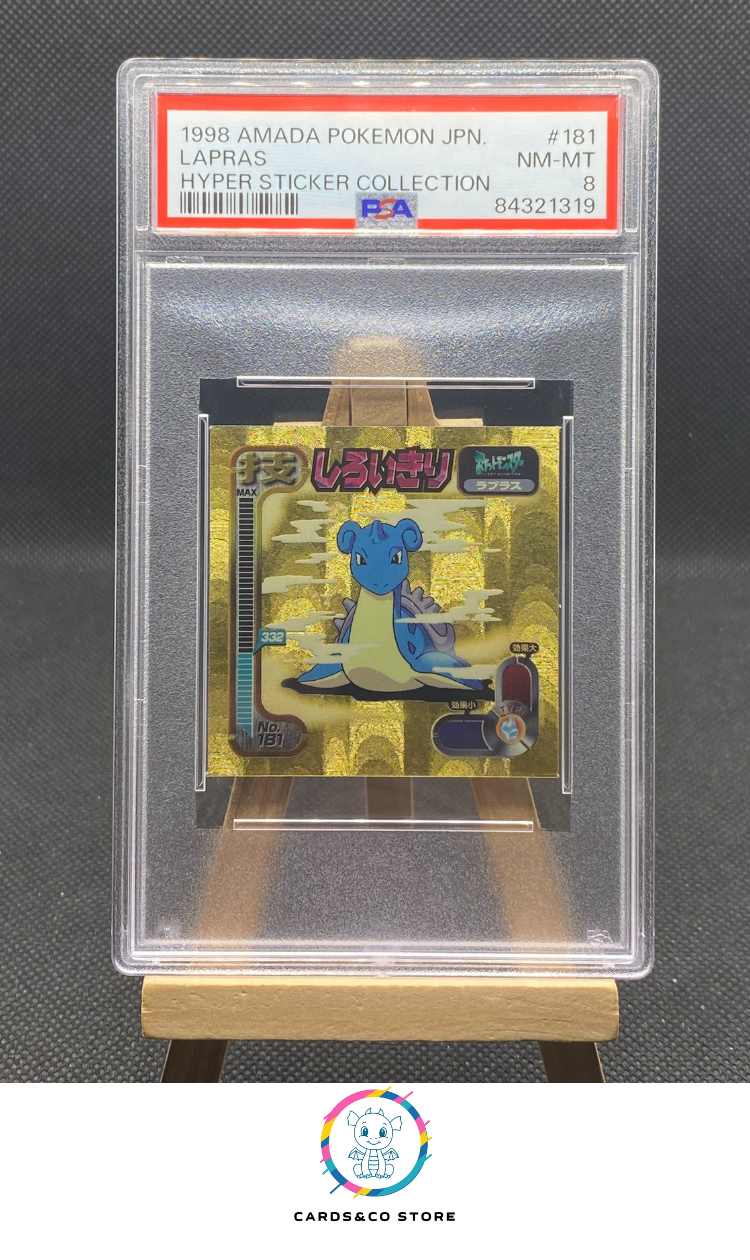 Amada Hyper Sticker Collection - No.181 - Lapras - JPN - PSA 8