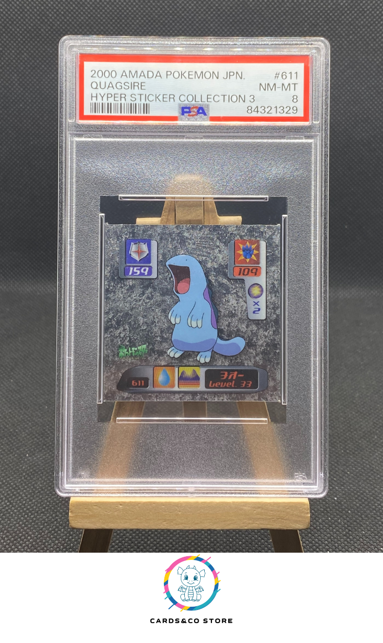 Amada Hyper Sticker Collection 3 - No.611 - Quagsire - JPN - PSA 8
