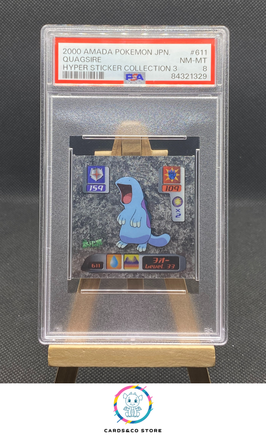 Amada Hyper Sticker Collection 3 - No.611 - Quagsire - JPN - PSA 8