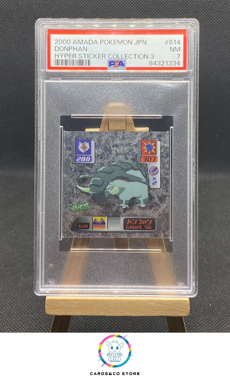 Amada Hyper Sticker Collection 3 - No.614 - Donphan - JPN - PSA 7