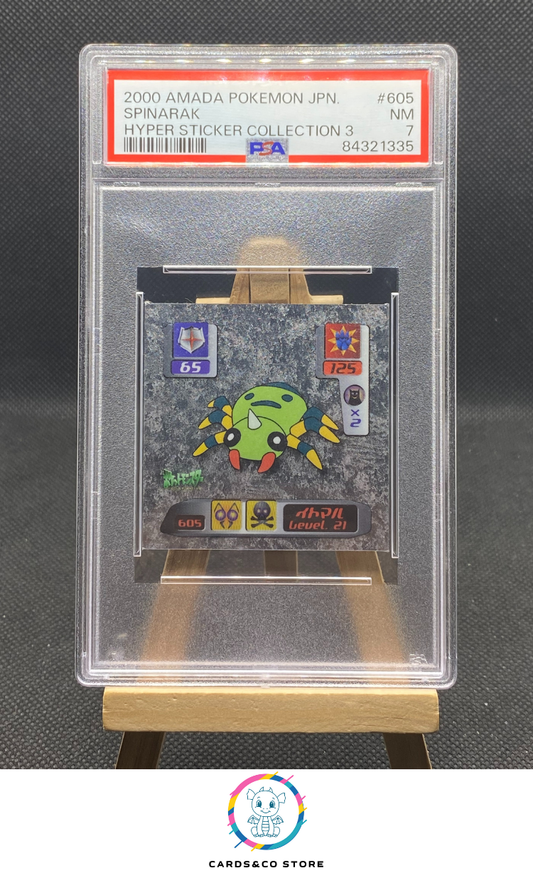 Amada Hyper Sticker Collection 3 - No.605 - Spinarak - JPN - PSA 7