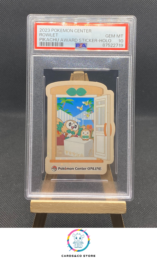 Pikachu Award Delivery! Sticker Holo - Rowlet - JPN - PSA 10