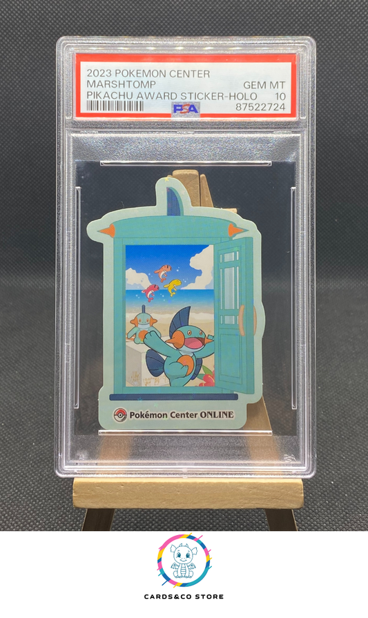 Pikachu Award Delivery! Sticker Holo - Marshtomp - JPN - PSA 10