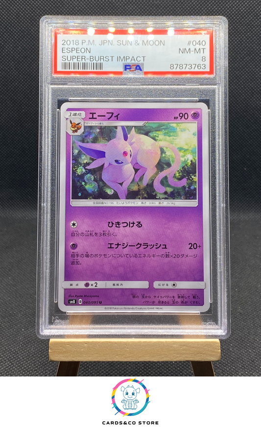 Super Burst Impact sm8 - Espeon 040/095 - JPN - PSA 8