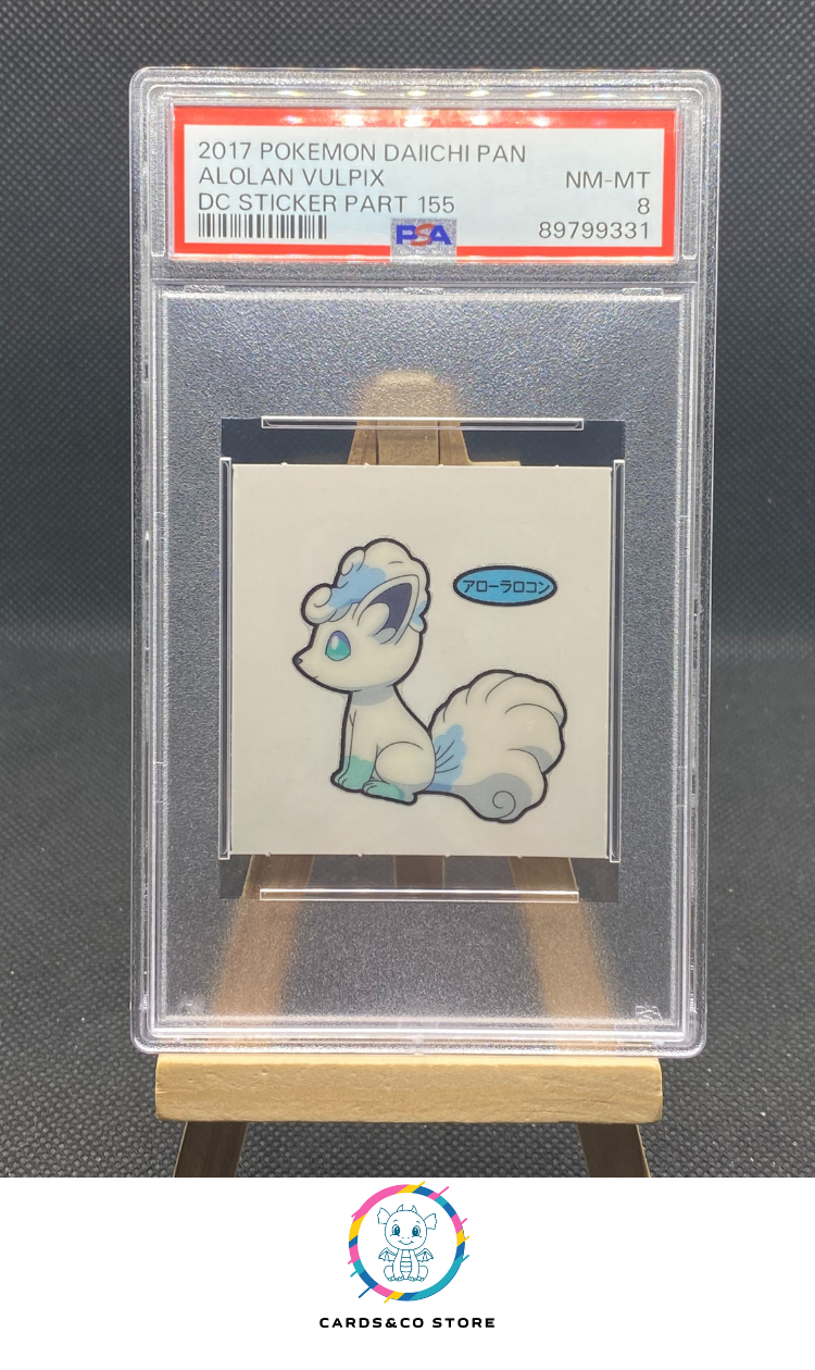 Daiichi Pan DC Stickers Part 155 - Alolan Vulpix - JPN - PSA 8