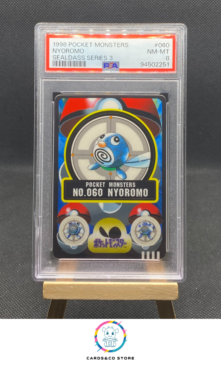 Sealdass Series 3 - Nyoromo / Poliwag - No.060 - JPN - PSA 8