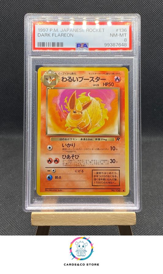 Rocket Gang - Dark Flareon No.136 - JPN - PSA 8