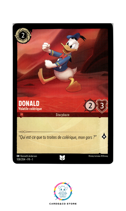 Donald, Volatile colérique - 108/204 - Peu commune