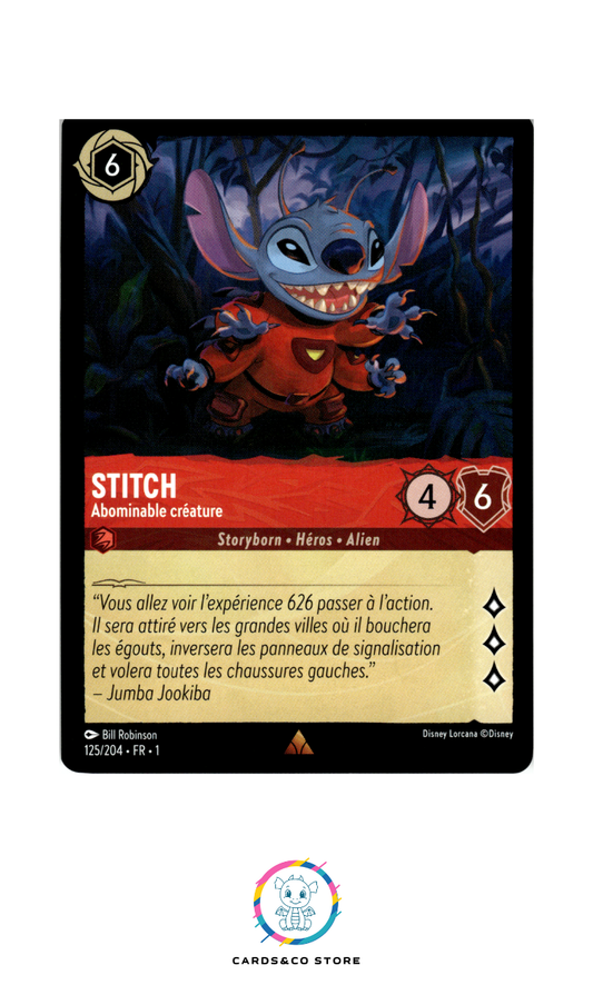 Stitch, Abominable créature - 125/204 - Rare