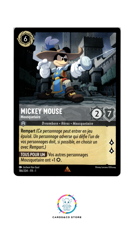Mickey Mouse, Mousquetaire - 186/204 - Rare