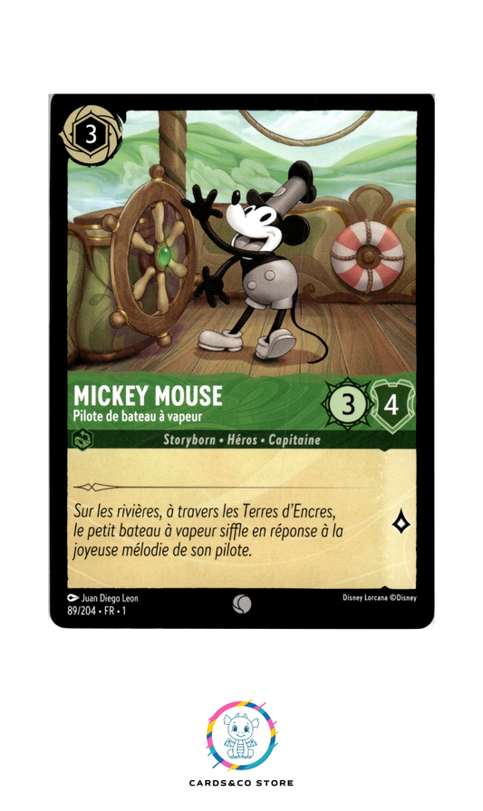 Mickey Mouse, Pilote de bateau à vapeur - 89/204 - Commune