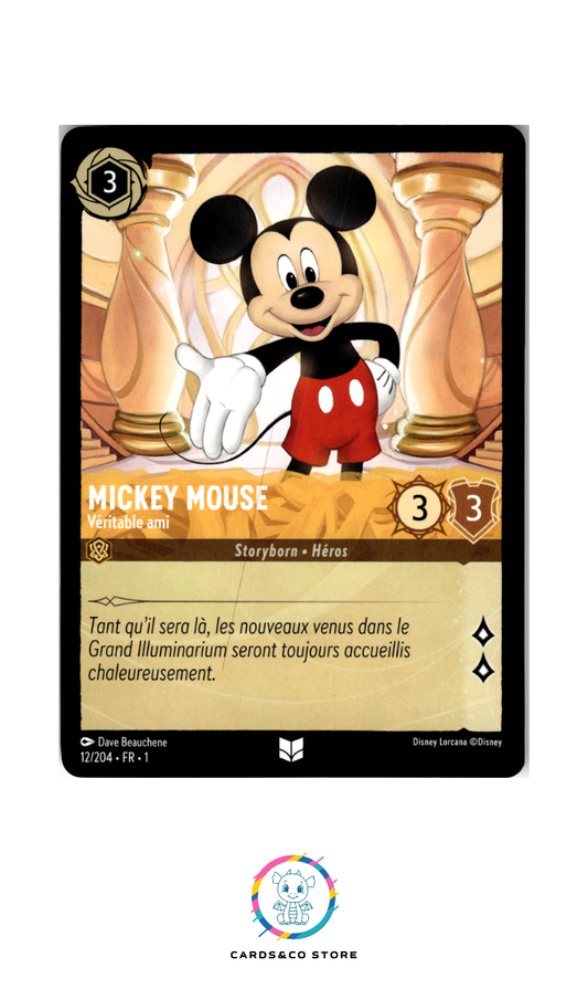 Mickey Mouse, Véritable ami - 12/204 - Peu commune