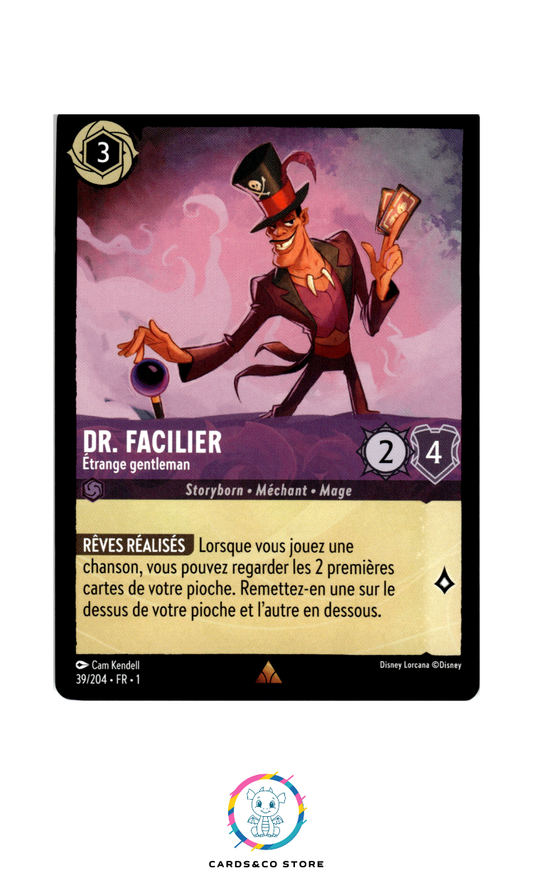 Dr. Facilier, Etrange gentleman - 39/204 - Rare